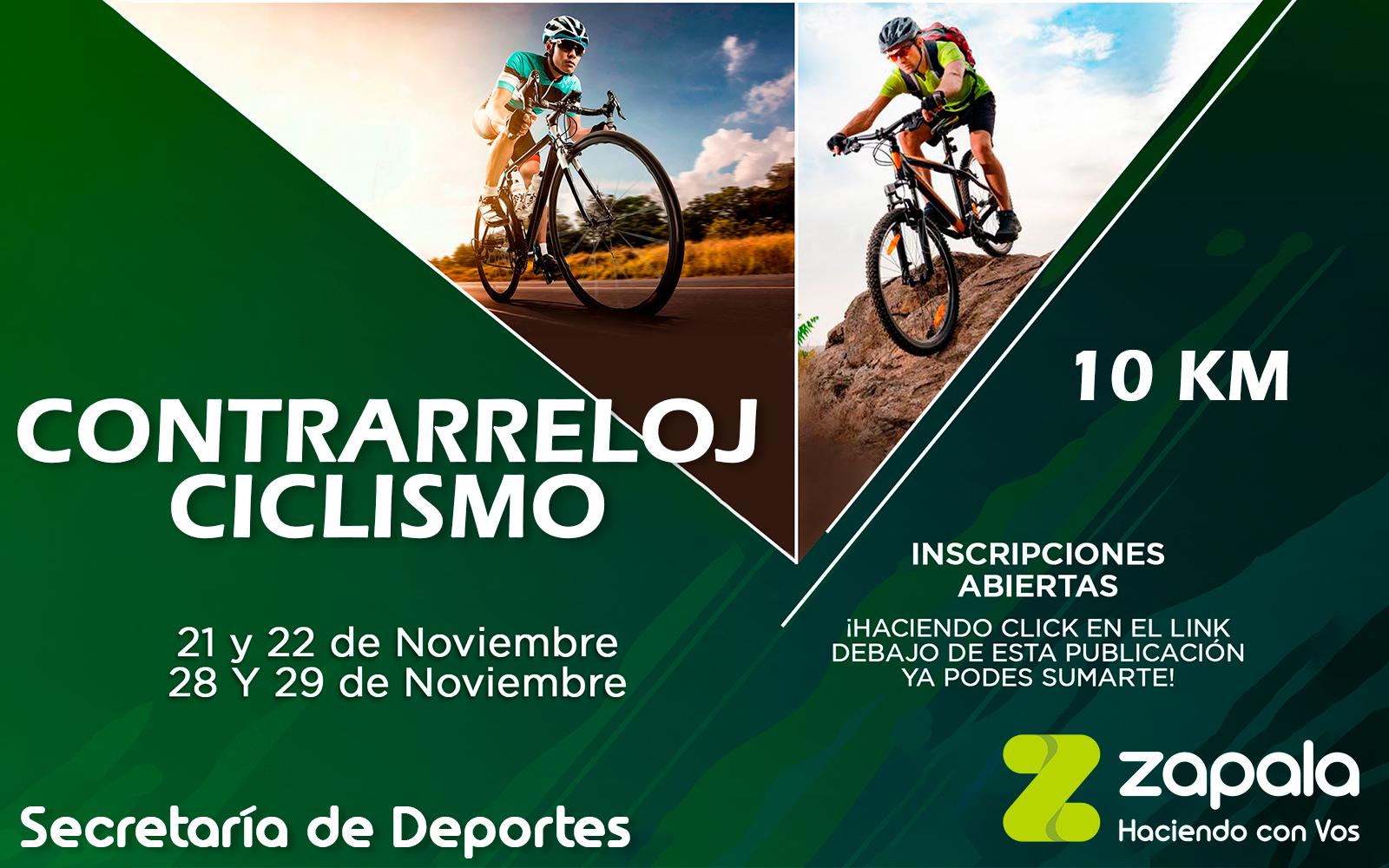 Deporte lanza la carrera “Contrarreloj Ciclismo” – Municipalidad de Zapala